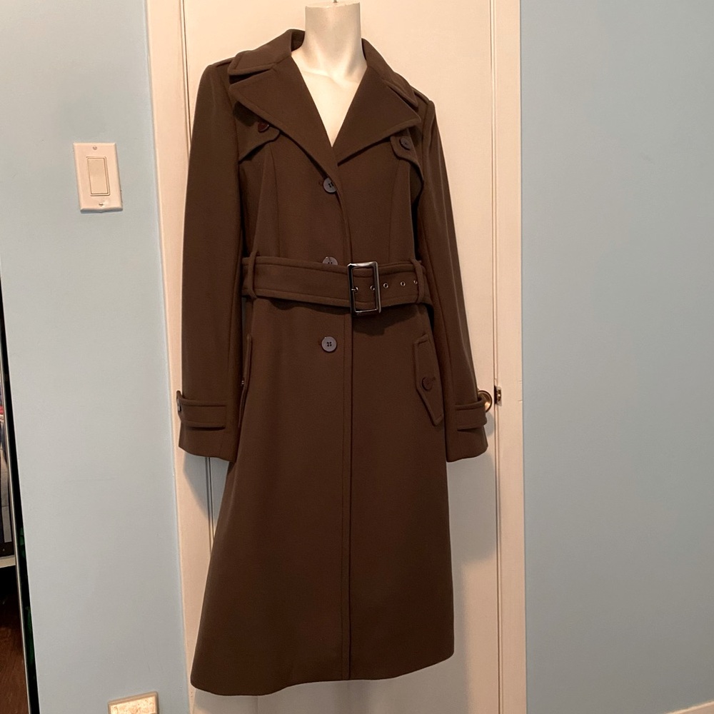 Brown Kenneth Cole Wool Coat